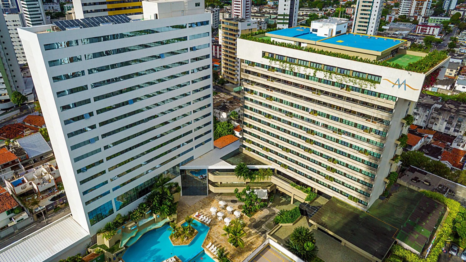 Vista aérea do Mar Hotel Conventions, em Boa Viagem